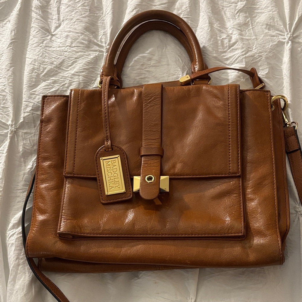 Badgley Mischka Brown Shoulder Bag